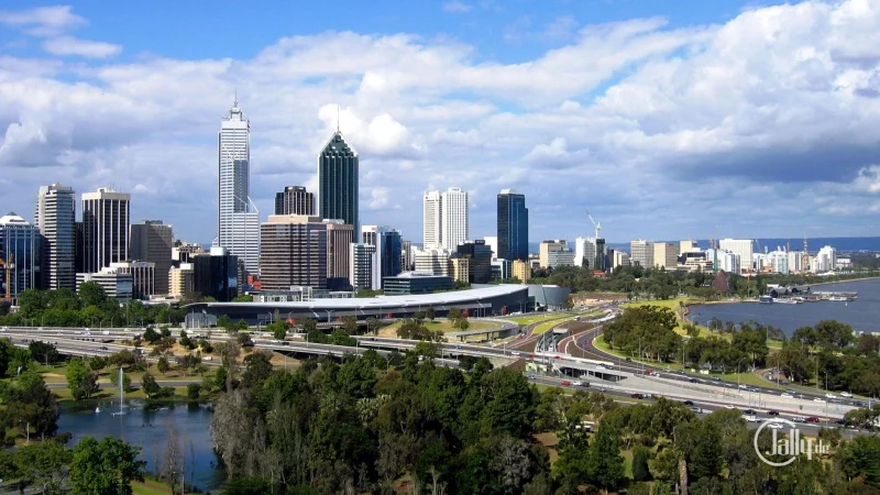 Wallpaper der Skyline von Perth Wallpaper der Skyline von Perth
