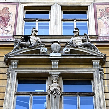Schöne Fassade in Prag