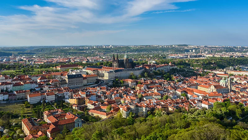 Aussicht auf die Burg in Prag