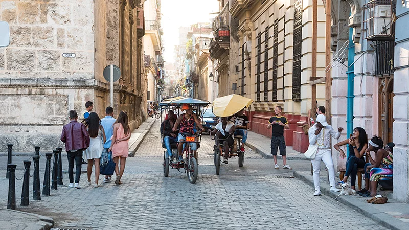 Menschen in Havanna Kuba