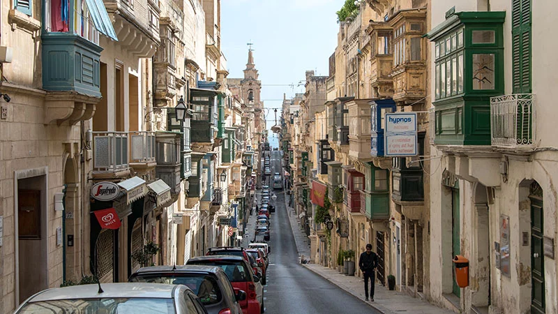 Central location in the old town of Valletta