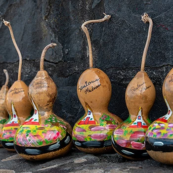 Painted pumpkins in Madeira