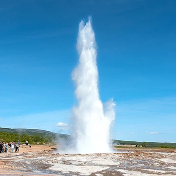 Geyser Strokkur during an eruption