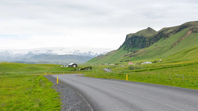 Landstraße in Island