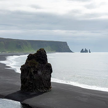 Blick auf den Black Beach