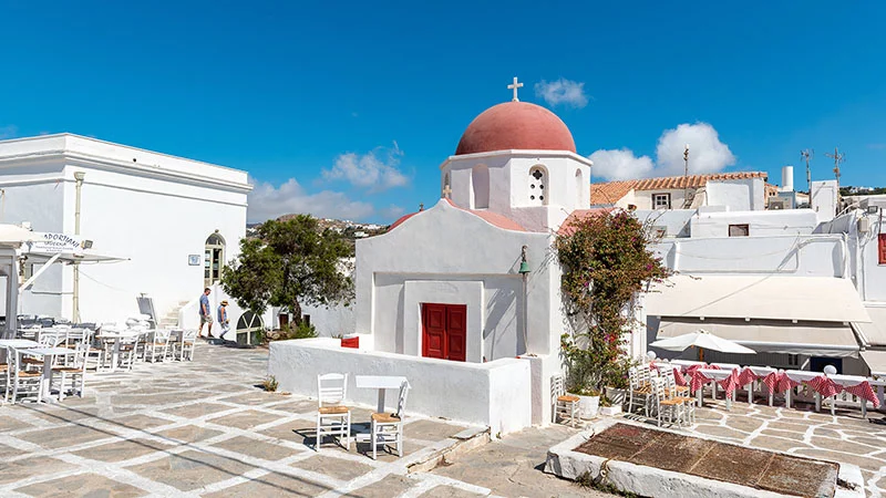 St Nicolas Kirche Mykonos Stadt