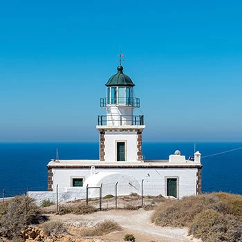 Akrotiri Leuchtturm auf Santorin