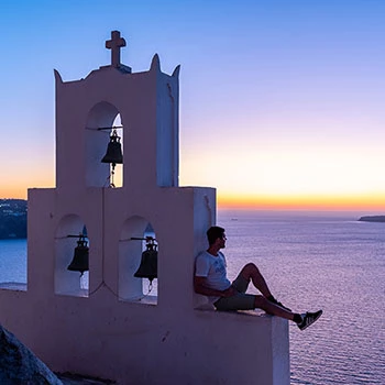 Sunset on the bell tower