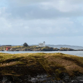 Landschaft mit Leuchtturm Haugesund