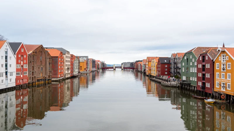 Old trading district in Trondheim