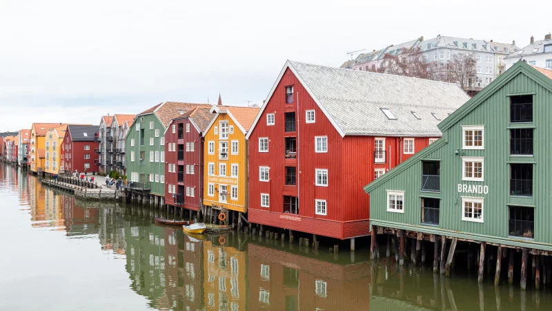 Skyline der Altstadt von Trondheim