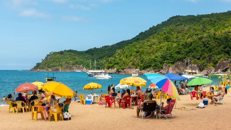 Jabaquara Beach on Ilhabela Jabaquara Beach on Ilhabela