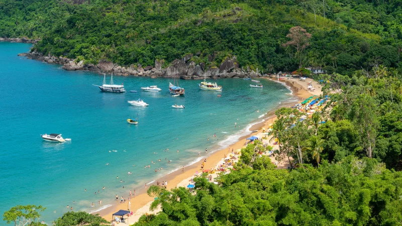 Ausblick auf den Jabaquara Beach