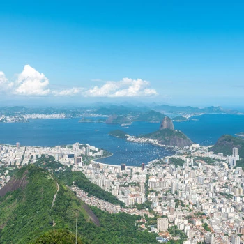 Ausblick vom Corcovado auf den Zuckerhut