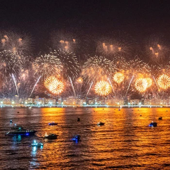 New Years fireworks in Rio de Janeiro