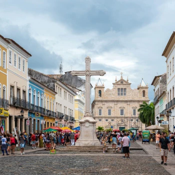 Square in front of the Convent of St Francis in Salvador