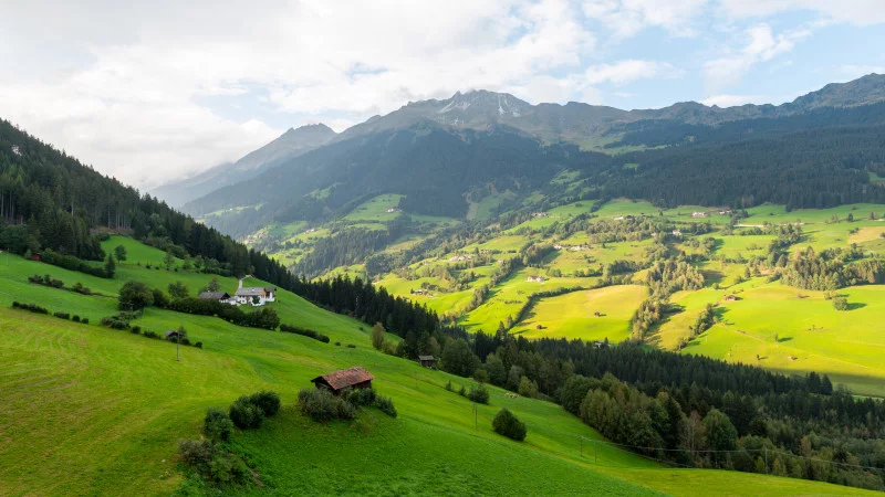 Berge und Täler bei Sterzing in Südtirol