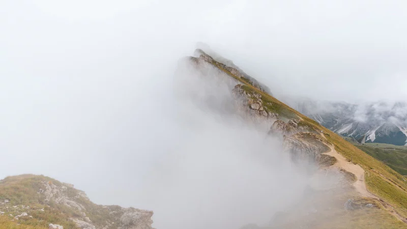 Seceda in the fog