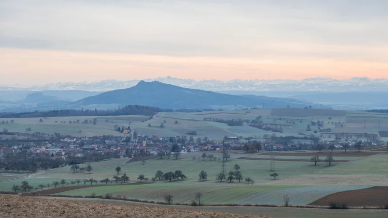 Ausblick vom Alten Postweg bei Tengen