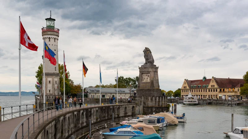Loewenmole in Lindau on Lake Constance Loewenmole in Lindau on Lake Constance