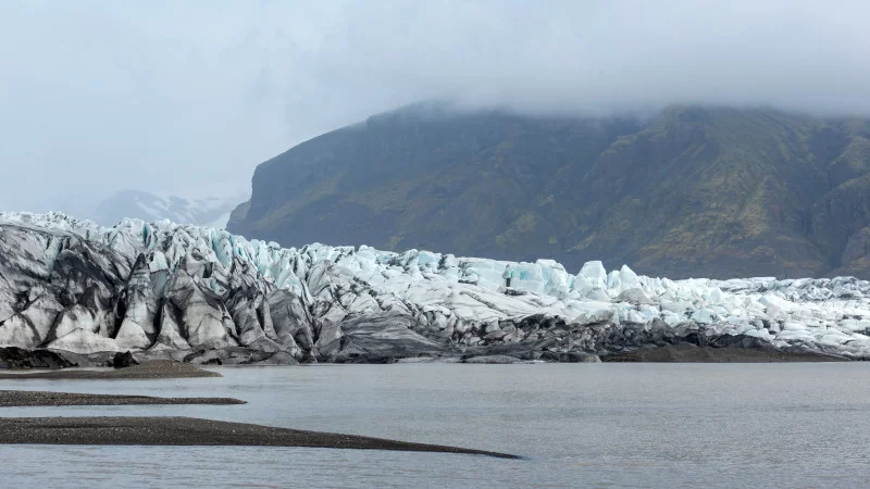 Skaftafell glacier ice