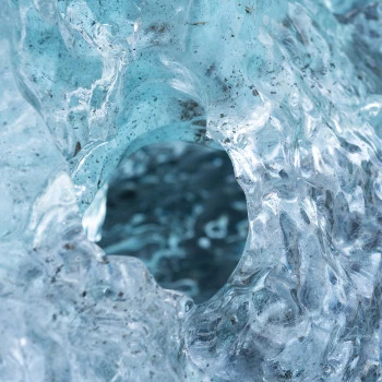 Close-up of glacier ice