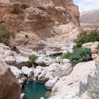 Badeschlucht in den Bergen des Oman