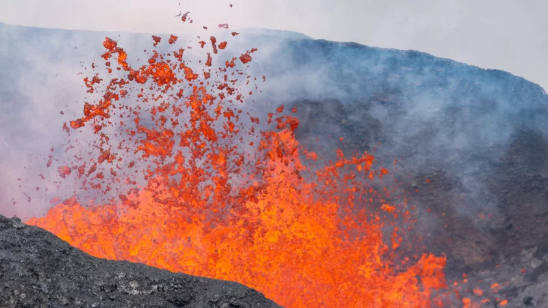 Eruption des Fagradalsfjall Vulkan in Island