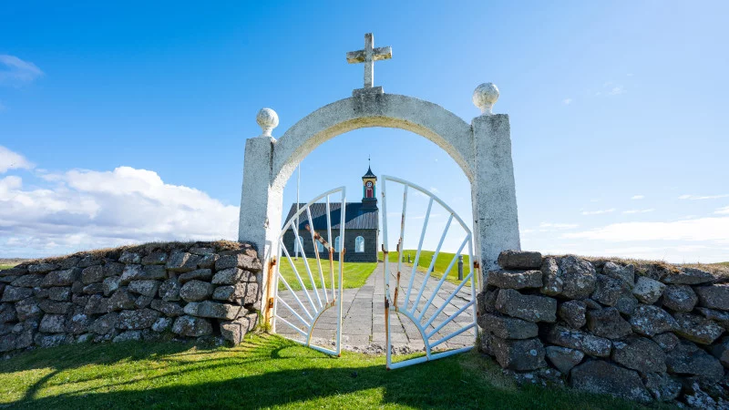 Gate at Hvalsneskirkja