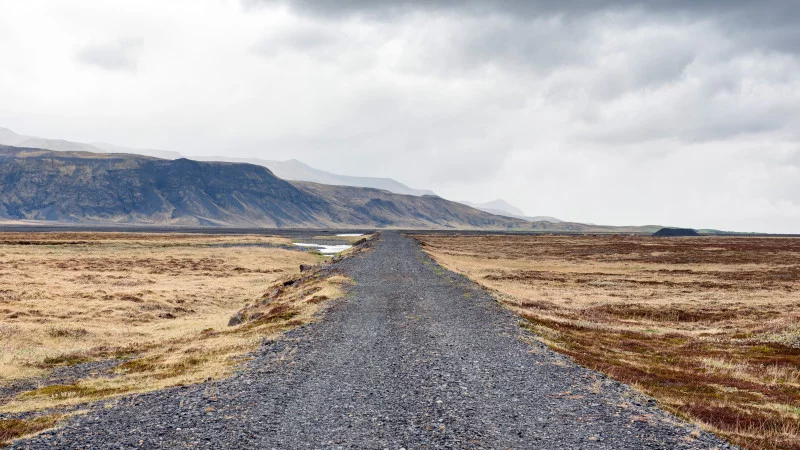 Road into the Icelandic wilderness Road into the Icelandic wilderness