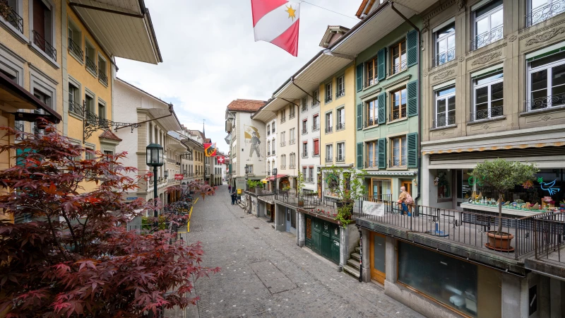Obere Hauptgasse shopping street in Thun