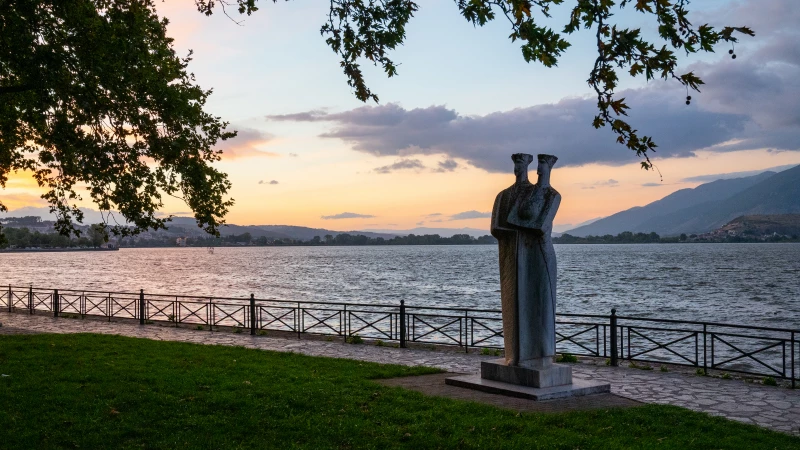 Sculpture by the water