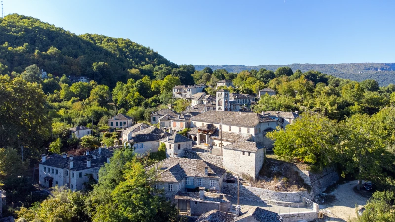 Aerial view of Dilofo in Greece