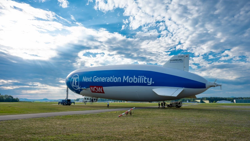 Zeppelin NT on the landing field