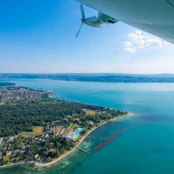 Zeppelinflug am Bodensee zur Insel Mainau