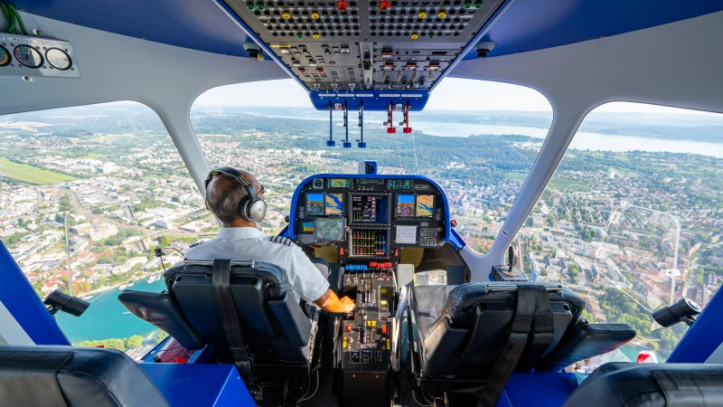 Blick aus dem Zeppelin NT auf Konstanz