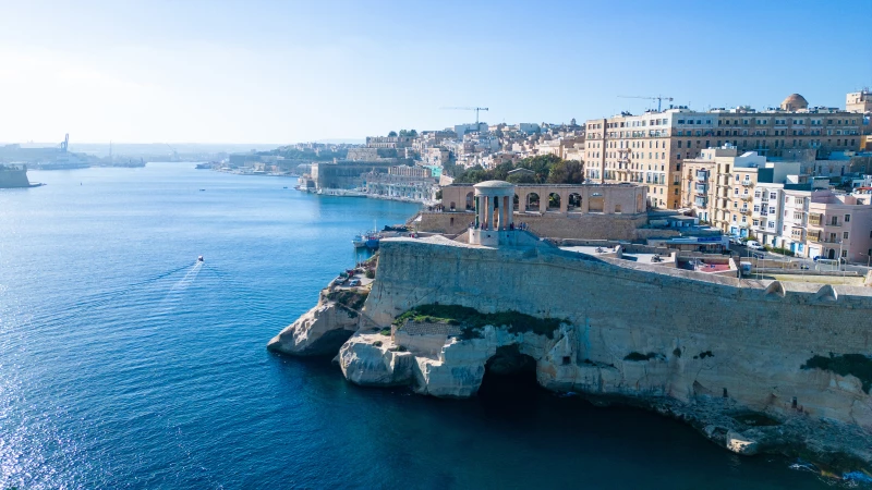 Lower Barrakka Gardens and Valletta War Memorial