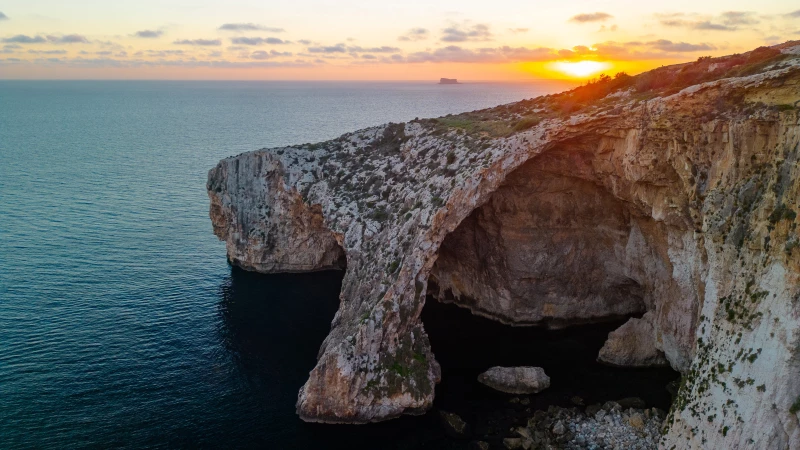 Sunset at the Blue Grotto