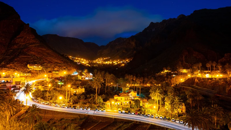 Night shot of Valle Gran Rey