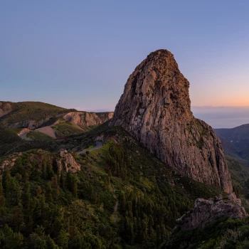 Roque de Agando at sunset