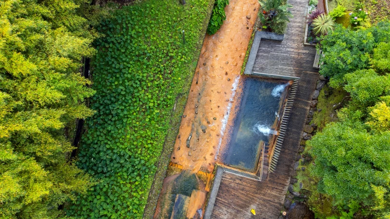 Hot spring in Furnas in the Azores