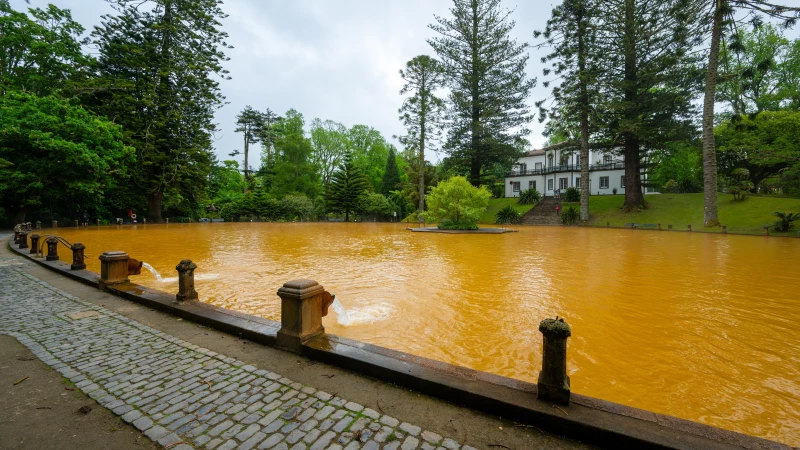 Großes Becken im Terra-Nostra-Park Großes Becken im Terra-Nostra-Park