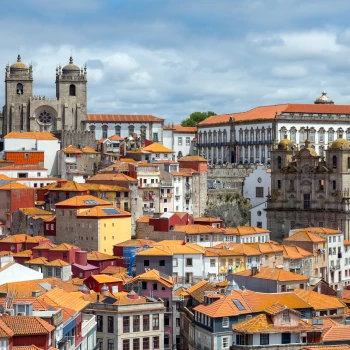 Kathedrale Porto vom Miradouro da Vitoria