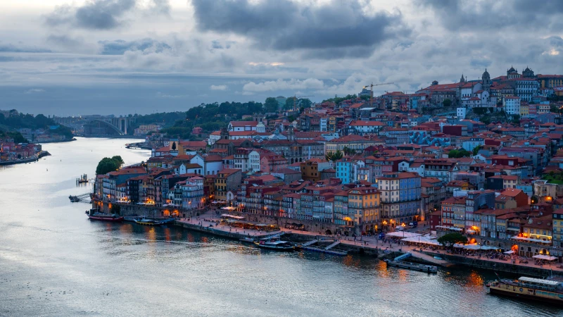 Skyline Cais da Ribeira in Porto