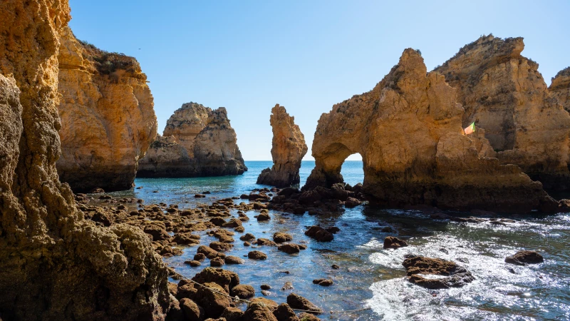 Rock formation at Ponta da Piedade Rock formation at Ponta da Piedade