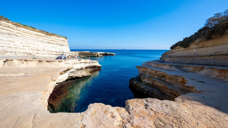 Schöne Badebucht auf Malta Schöne Badebucht auf Malta