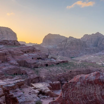 Sonnenuntergang in Petra Jordanien