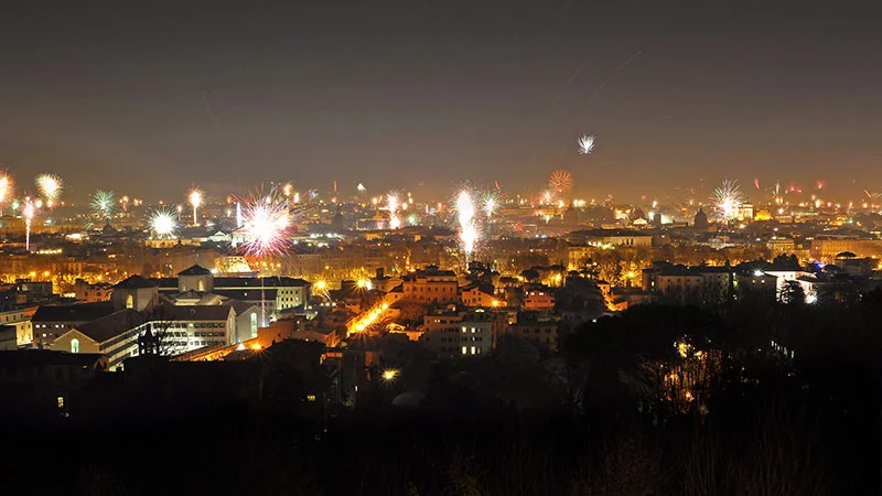 Feuerwerk an Silvester in Rom