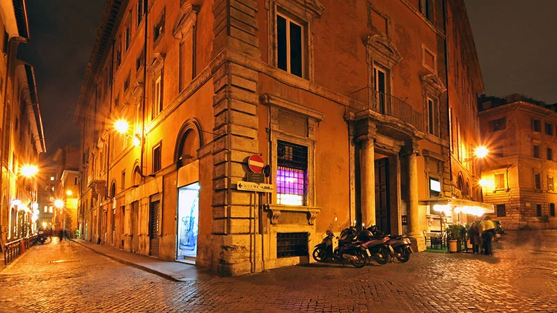 Streets of Rome at night