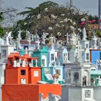 Colorful Mexican Cemetery